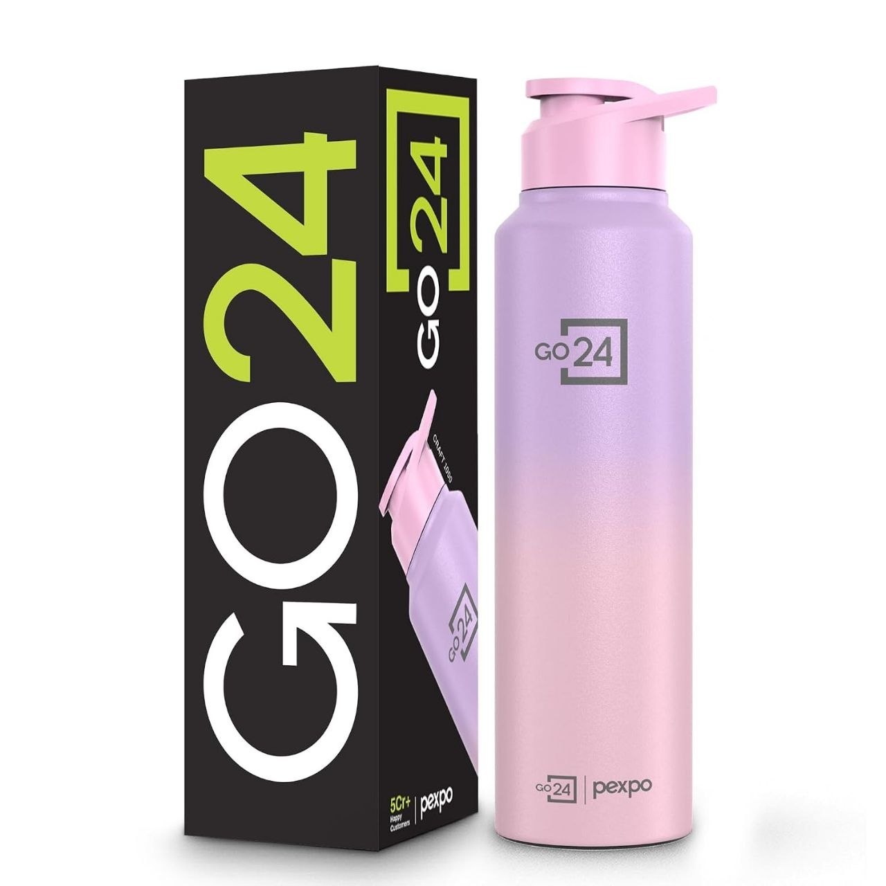 Go24 Pexpo Stainless Steel Water Bottle 1 Ltr