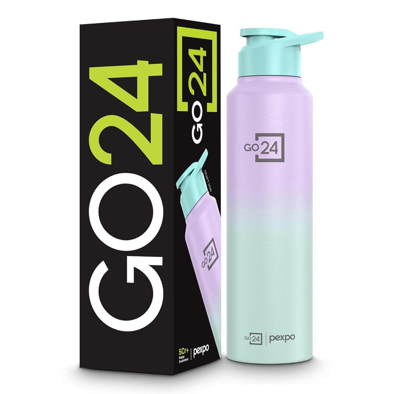 Go24 Stainless Steel Water Bottle Craft Green