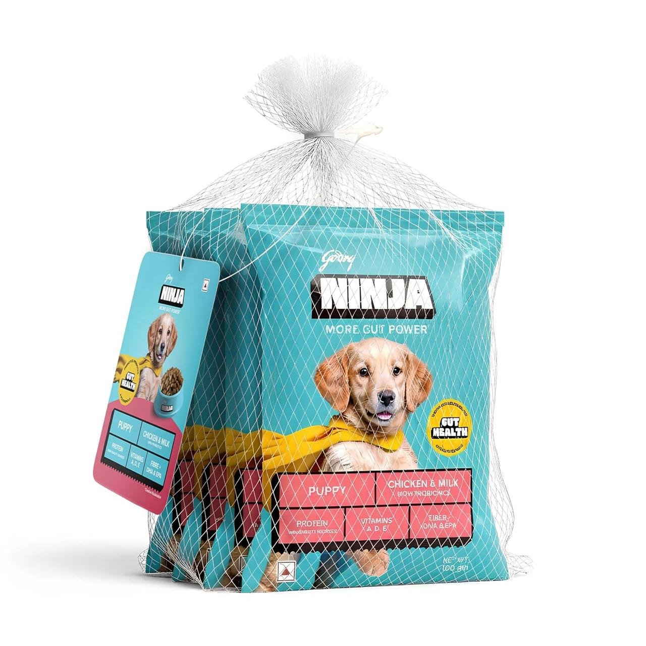 Godrej Ninja Puppy Dry Dog Food Chicken Milk 400g 