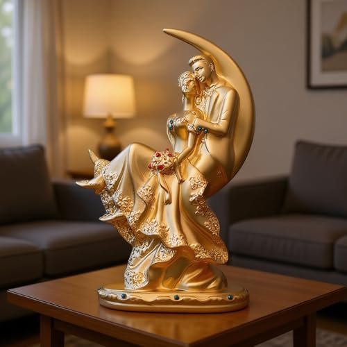 Goldiluxe Romantic Moon Couple Showpiece Coup