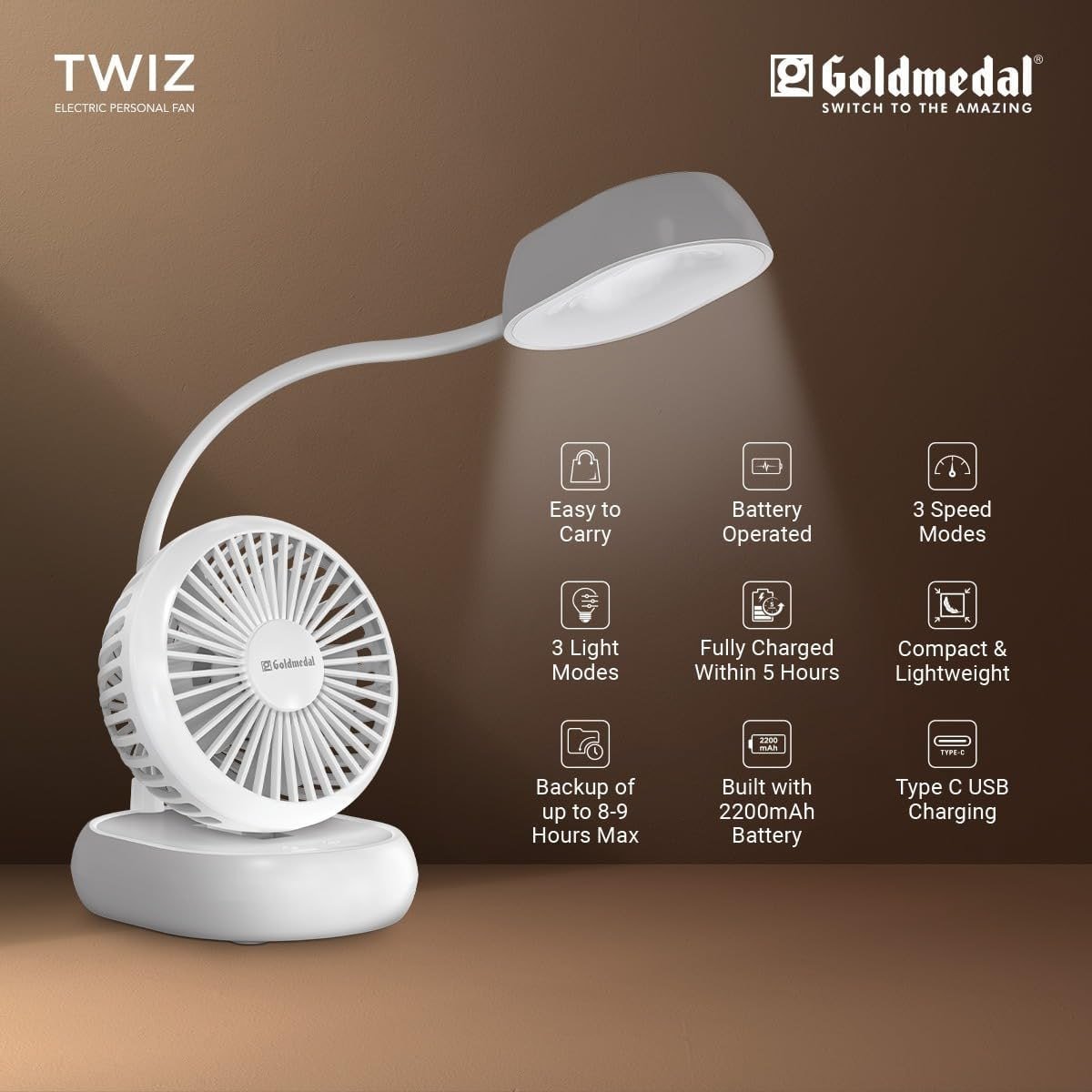 Goldmedal 100 Mm Portable Fan 924