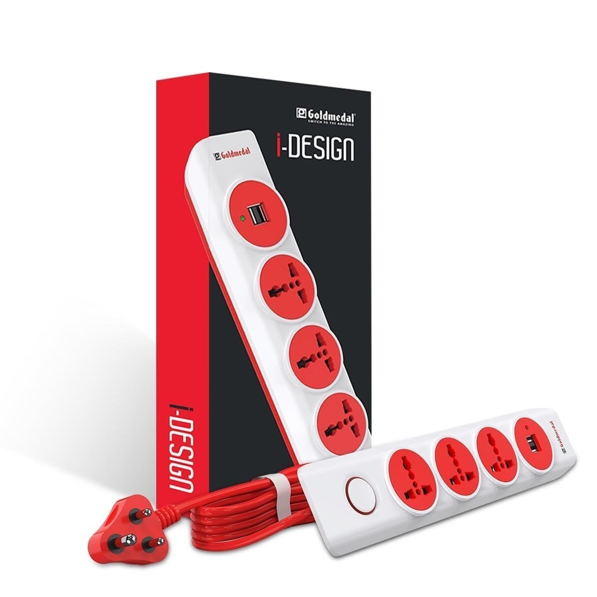Goldmedal I-design 4x1 Power Strip With Dual 