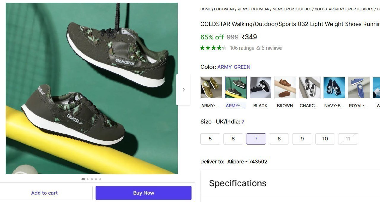Goldstar Shoes For Men 349