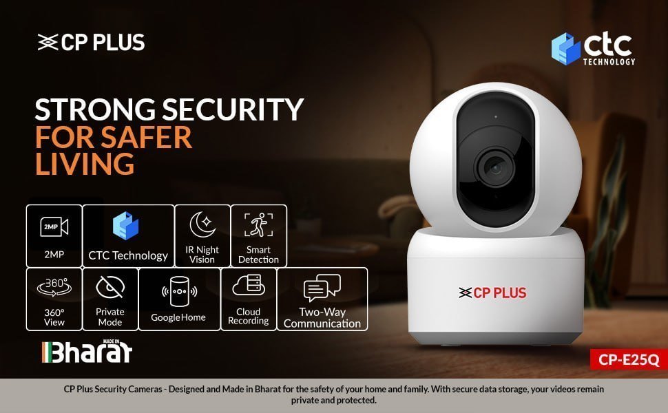 Grab 25 On Cp Plus Wi-fi Cctv Camera 2mp Full Hd 2