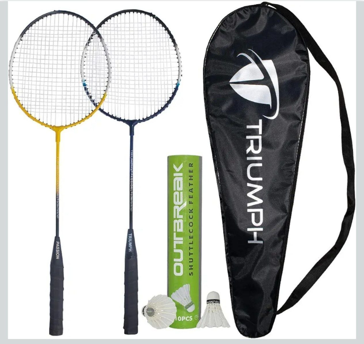 Grab 339badminton Alloy Steel 2 Pcs Racquet S