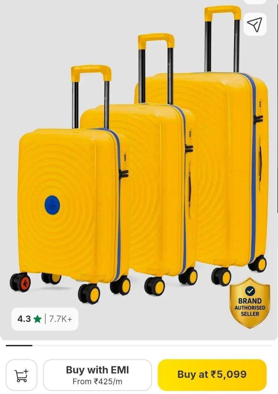 Grab 4799300 Nasher Miles Set Of 3 Trolley Ba