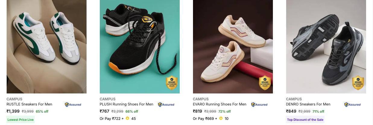 Grab 70 Extra 10 15 Of Campus Footwear Men S 
