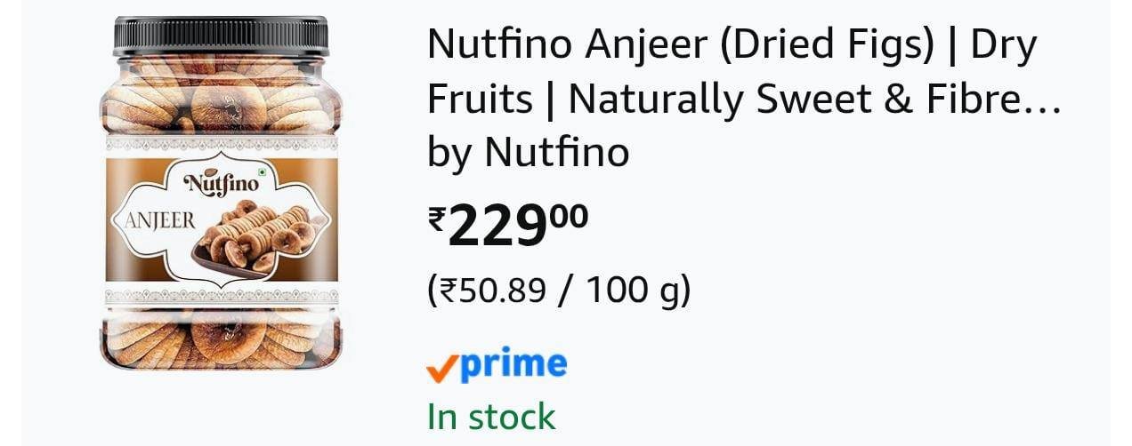 Grab Anjeer 450g At 229