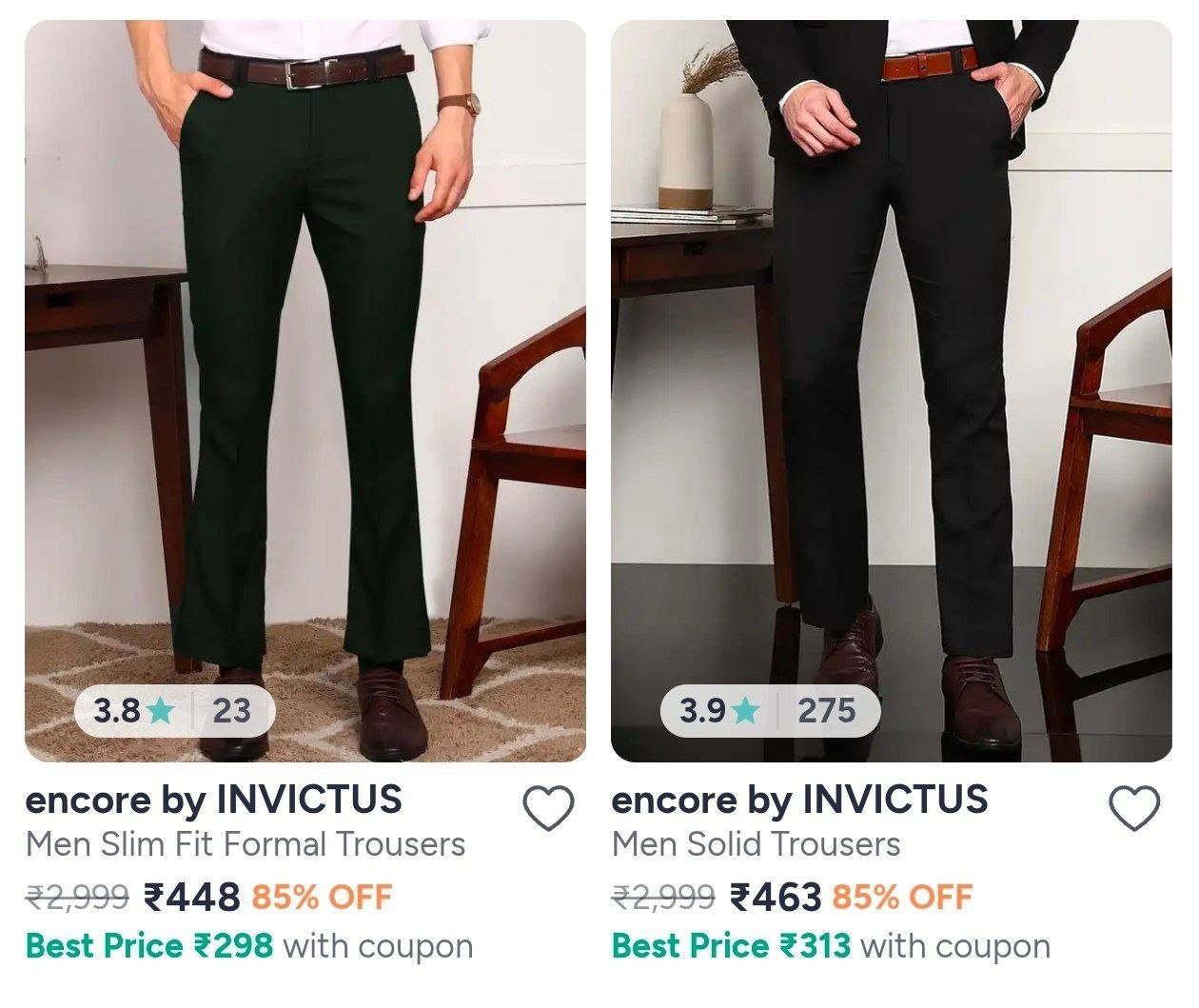 Grab Encore By Invictus Men S Trousers
