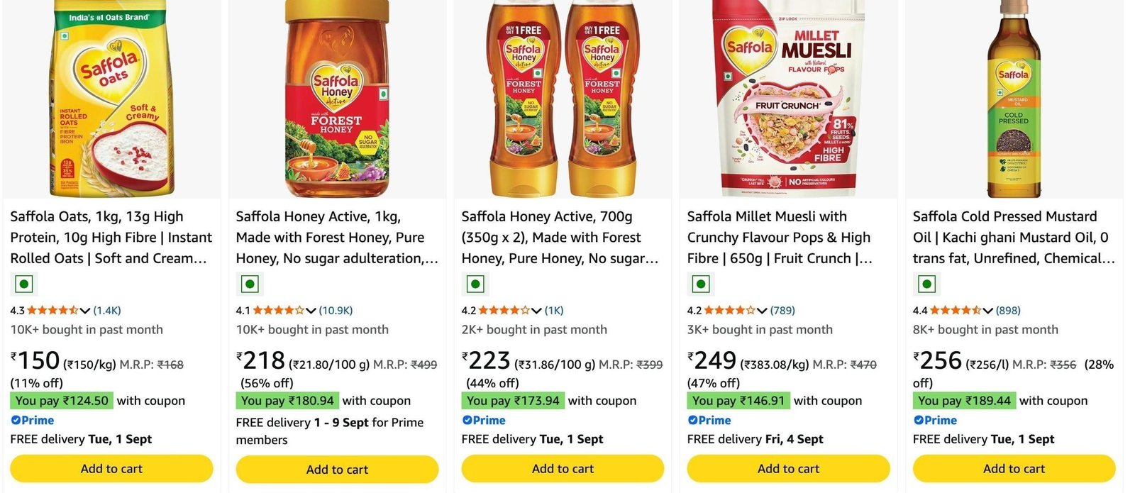 Grab Fast 41 On Saffola Products