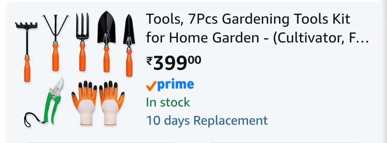 Grab Fast Gardening Tools 7pcs At 399regular 