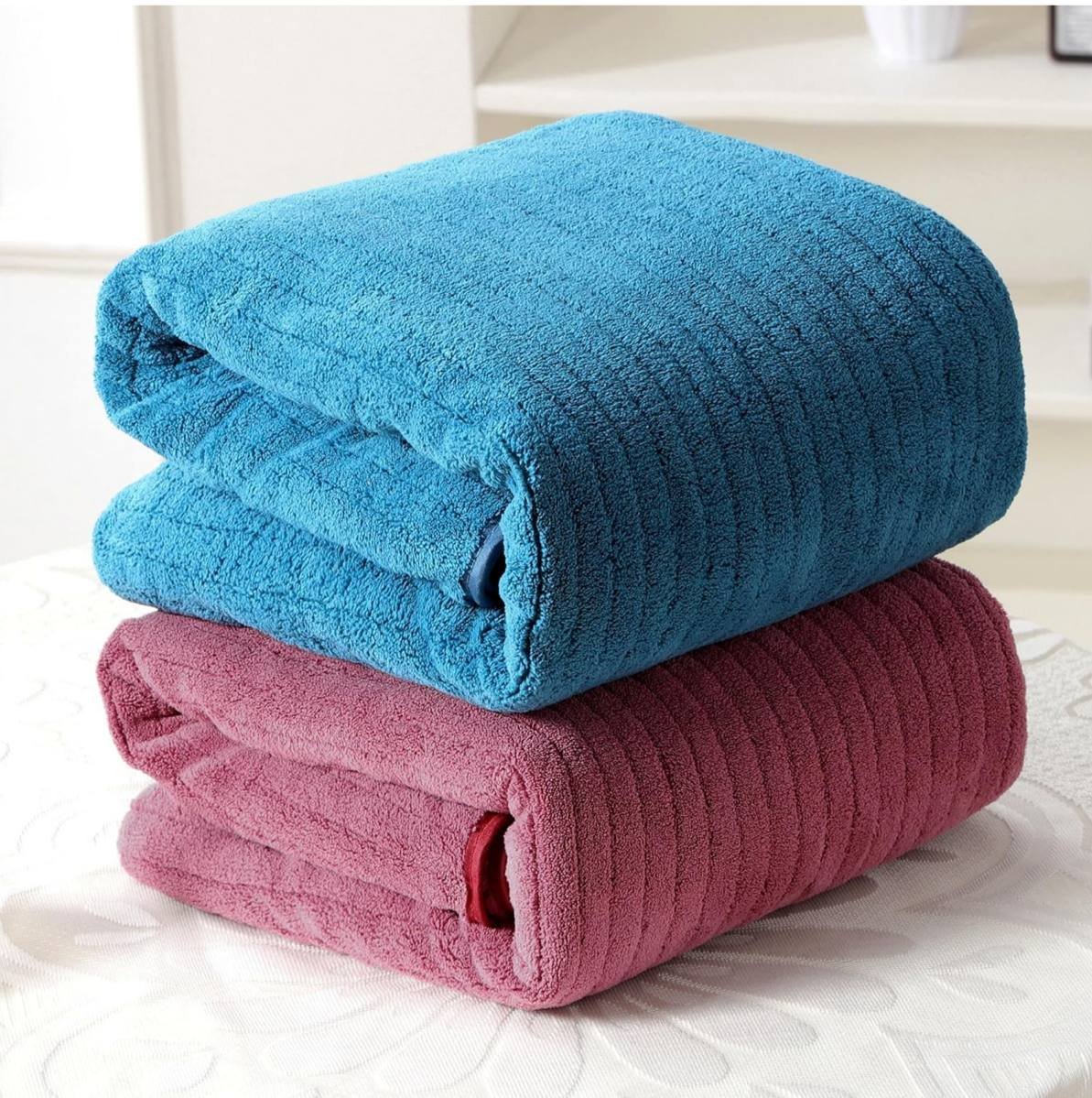 Grab Fast Pack Of 2 Long Bath Towels 539reg 8