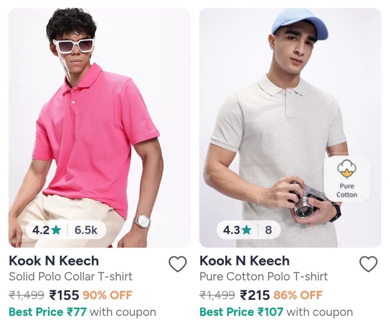 Grab From 155kook N Keech Polo Collar T-shirt