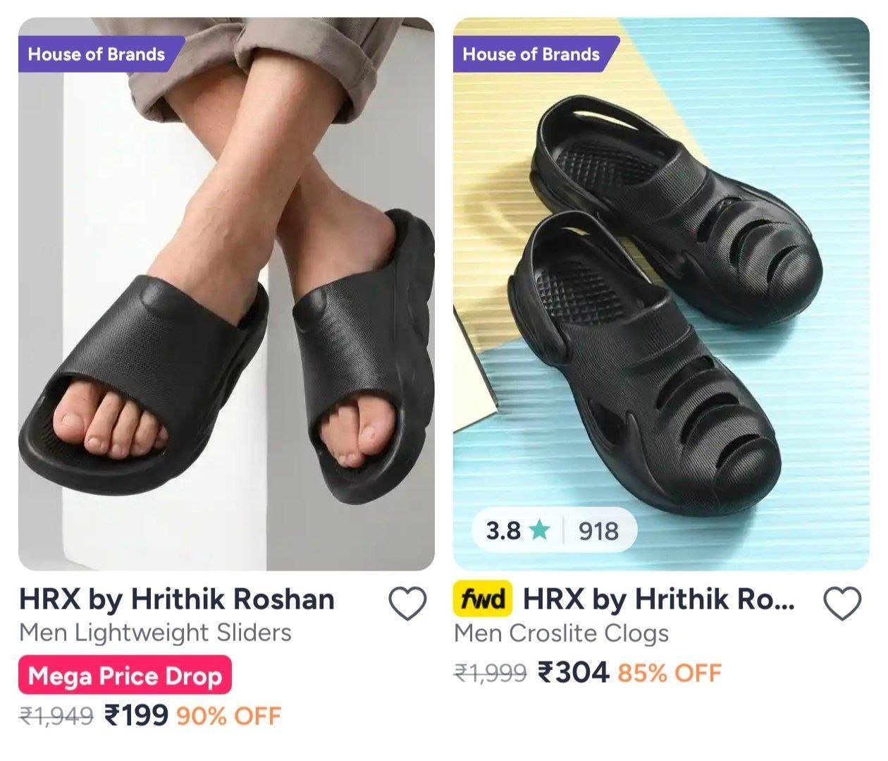 Grab Hrx By Hrithik Roshan Men S Sliders