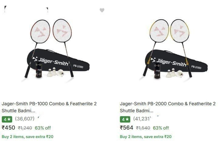 Grab Jager Smith Badminton Kits