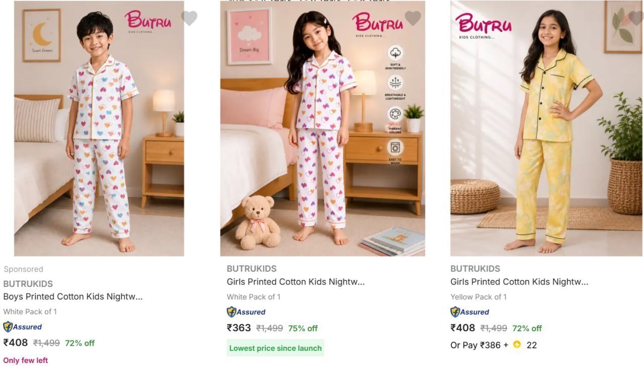 Grab Kid Night Suit Starts 363