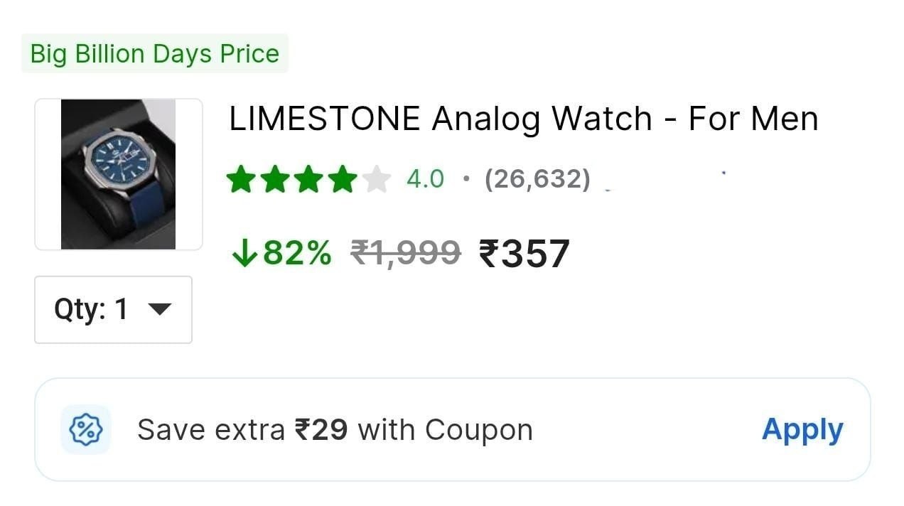 Grab Limestone Analog Watch For 29