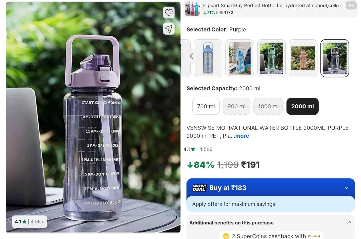 Grab Motivation Water Bottle 2l At 191 Buy Fa