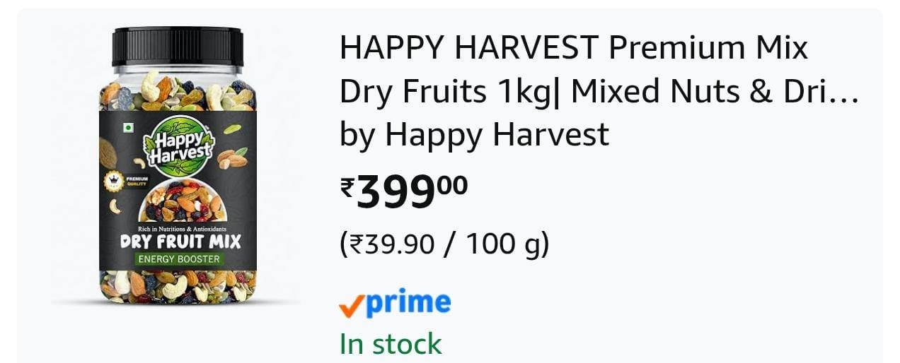 Grab Premium Mix Dry Fruits 1kg At 399