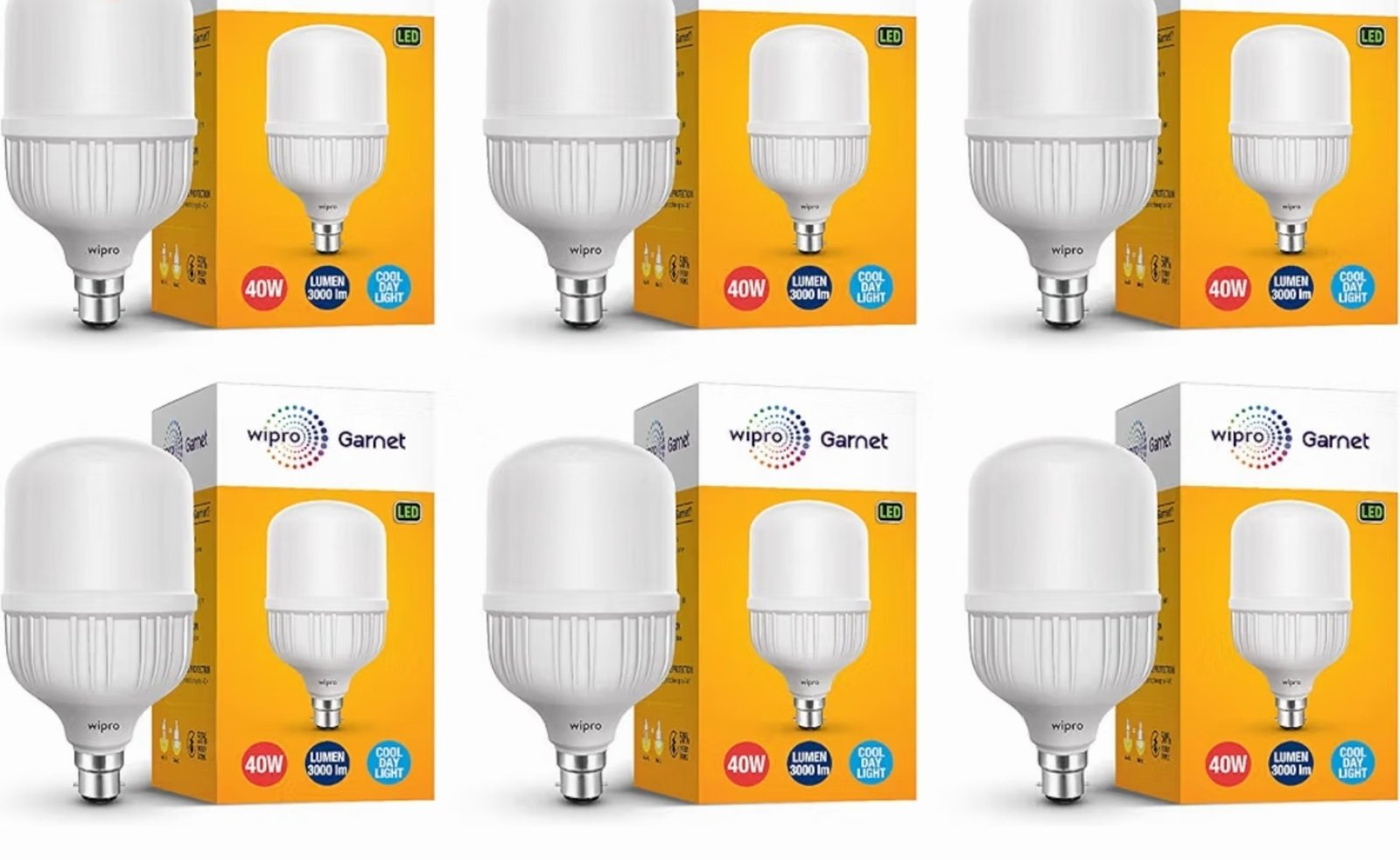 Grabwipro Garnet 40w Led High Wattage Bulb Pack Of