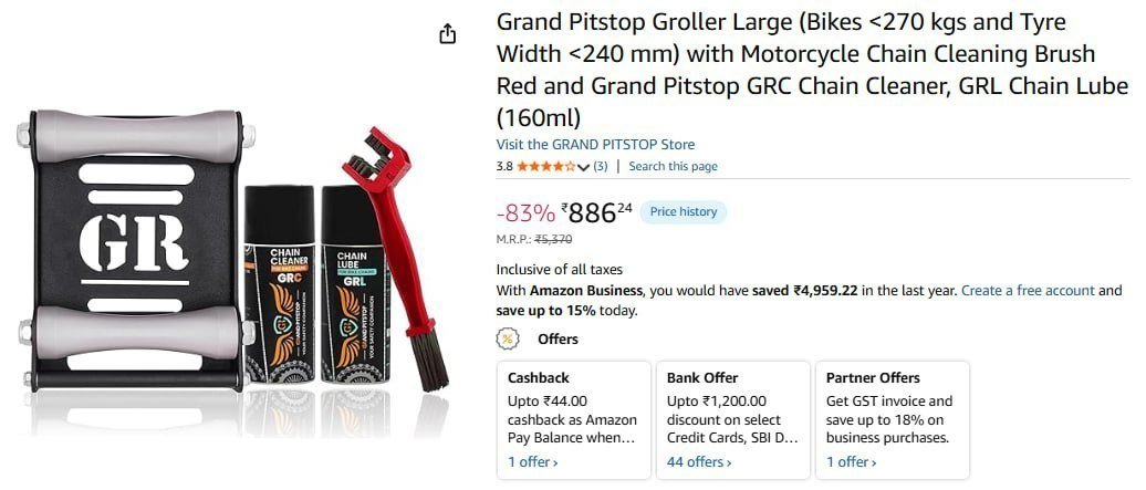 Grand Pitstop Groller Large Bikes 886 Regular 2k