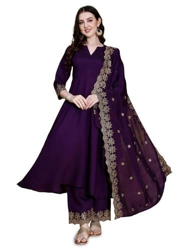 Granthva Fab Kurta Set For Women Silk Embroidered 