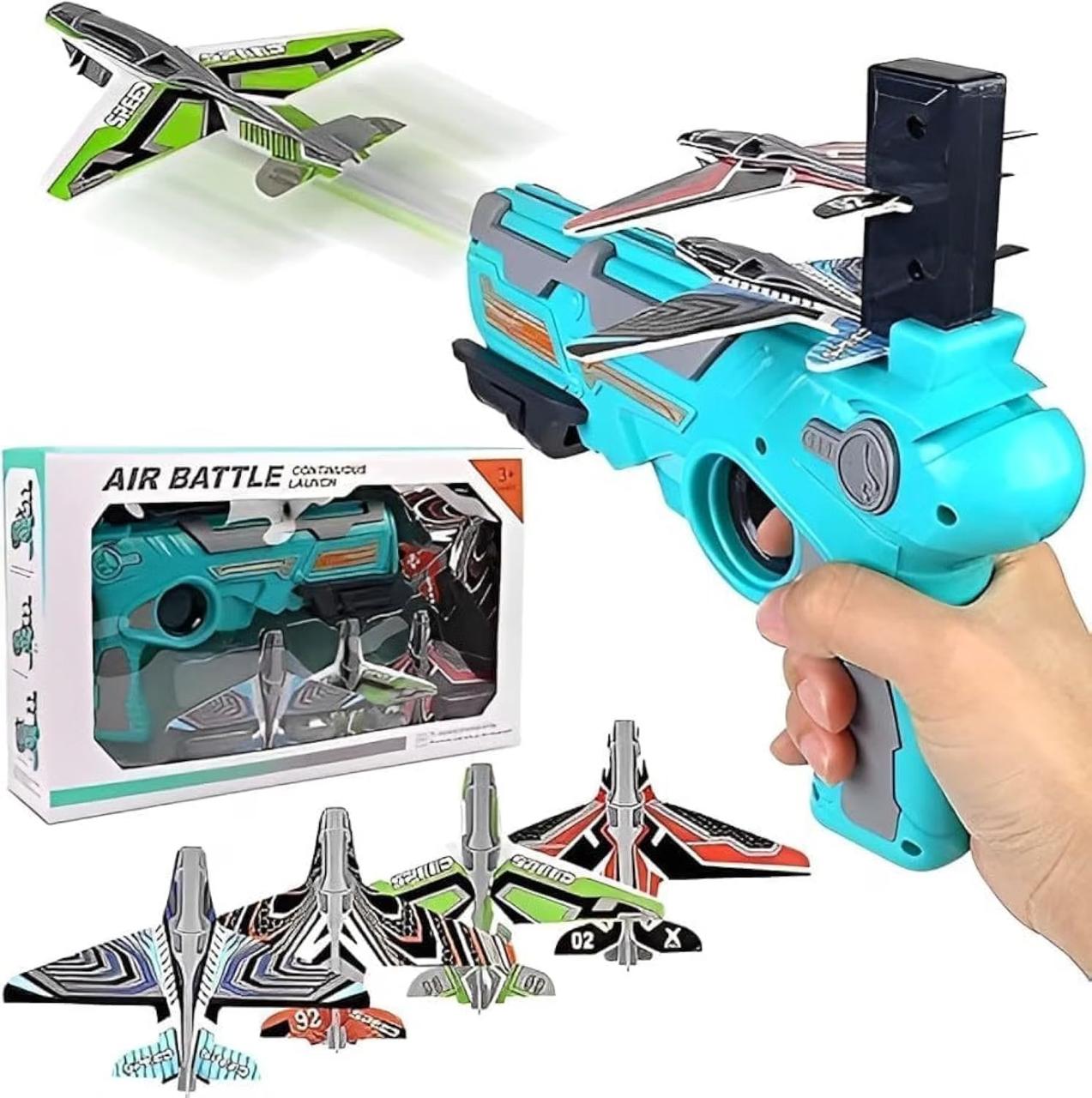 Graphene Airplane Launcher Gun Flying Aeroplanes Toys For Boys Safe Fun Sho