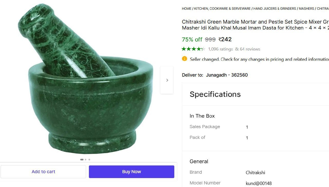 Green Marble Mortar And Pestle Set 242