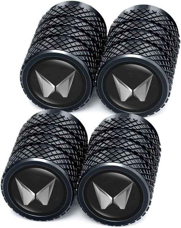 Greenworld Premium Black Metal Car Tyre Valve Cap 