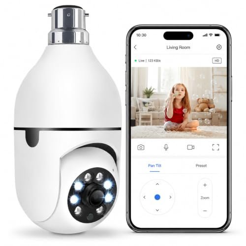 Guard Well 4mp Wifi Bulb Cctv Camera For Home Secu