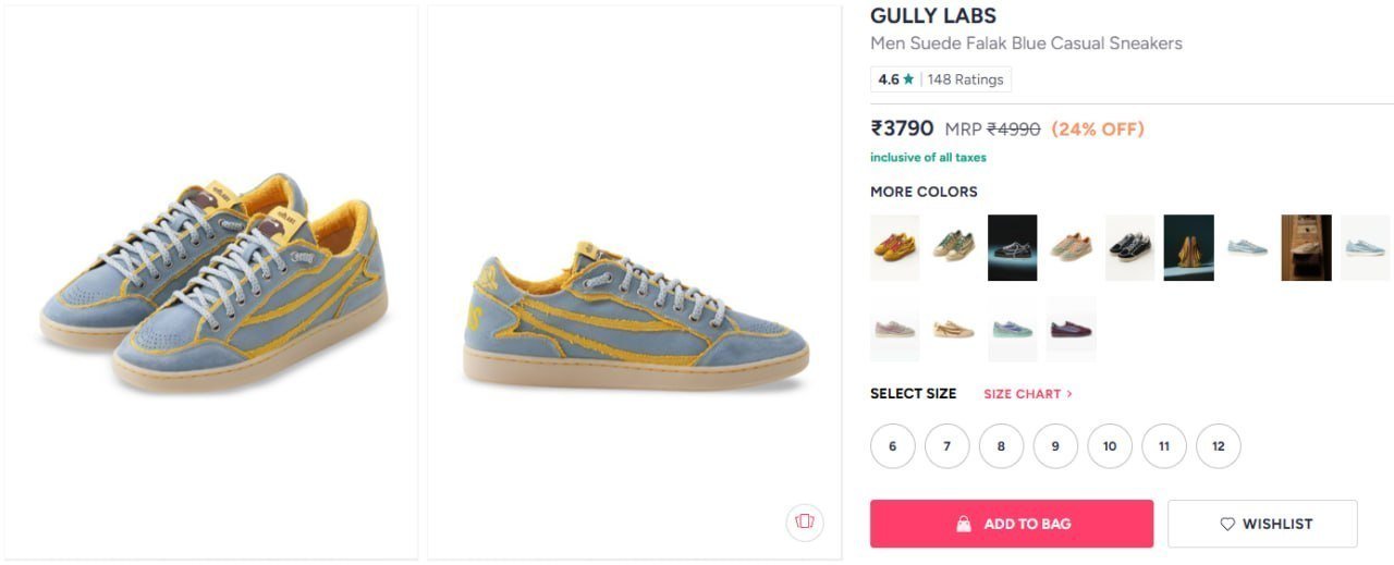 Gully Labs Sneaker 3790black Yellow Blue Nike