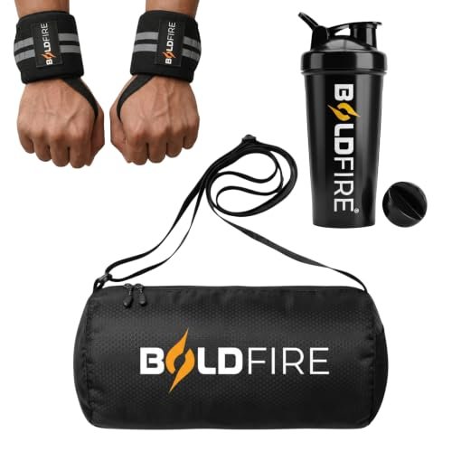 Gym Essentials Combo Gym Bag 700ml Shaker Bot