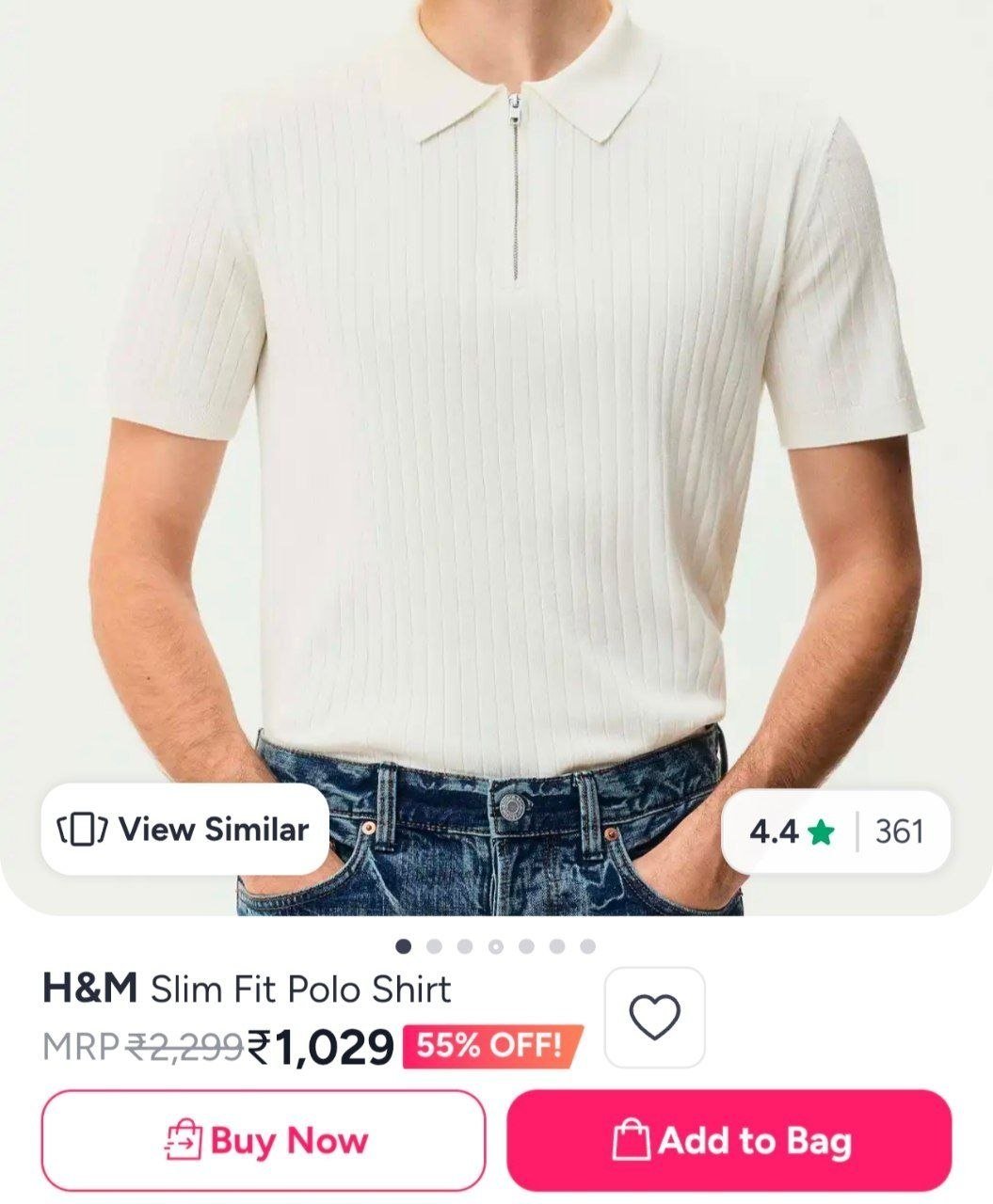 H M Slim Fit Polo T-shirt 1 029