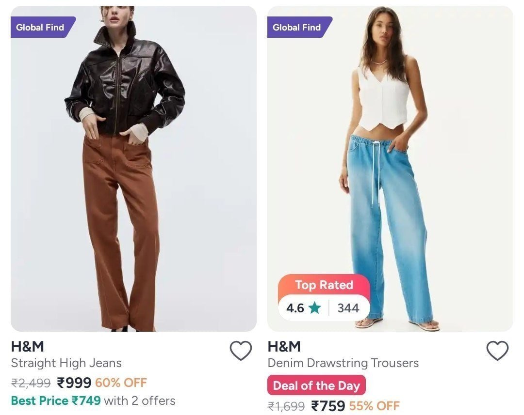 H M Women Jeans At 50