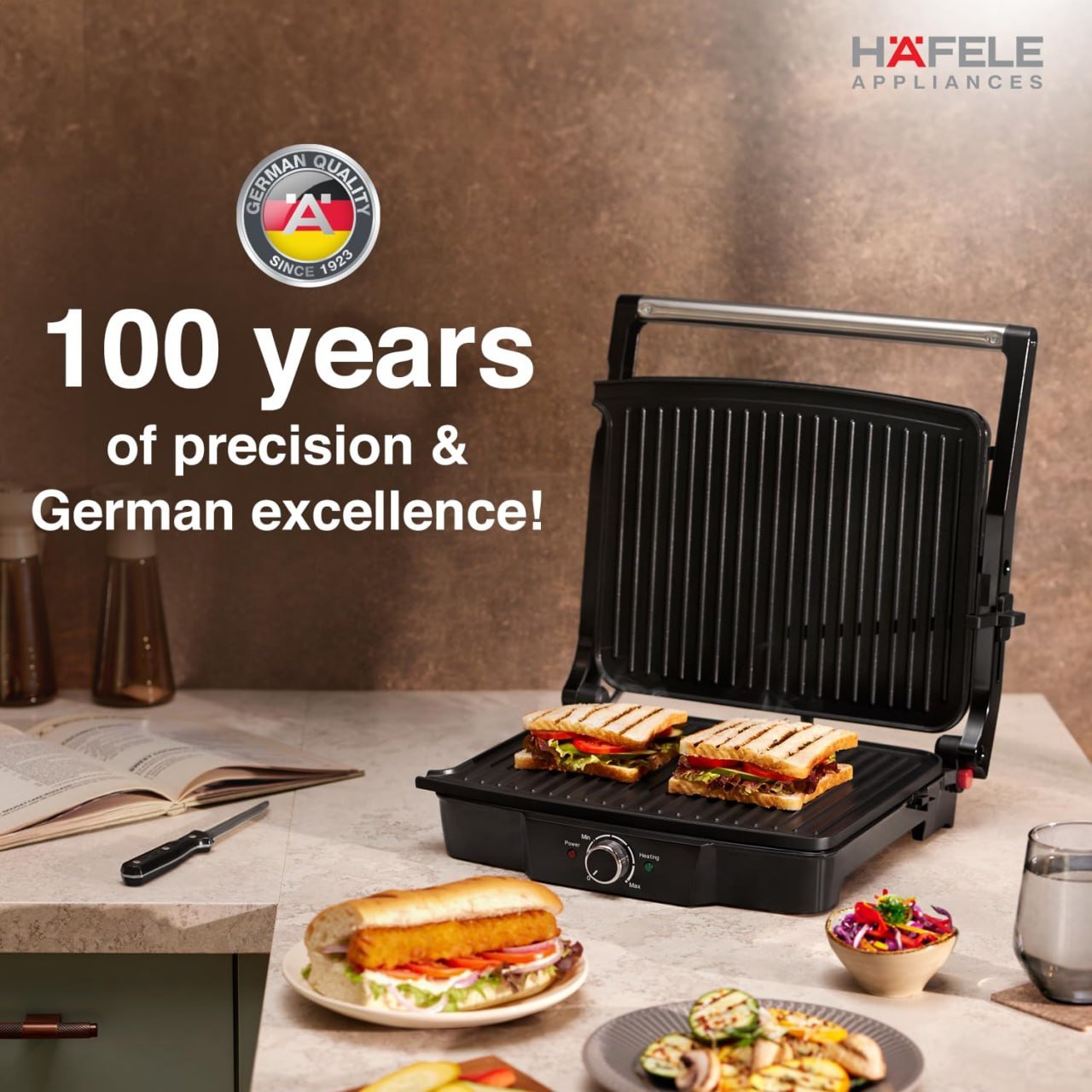 Hafele Grilla 2000 Watt Sandwich Maker 4871 300 81