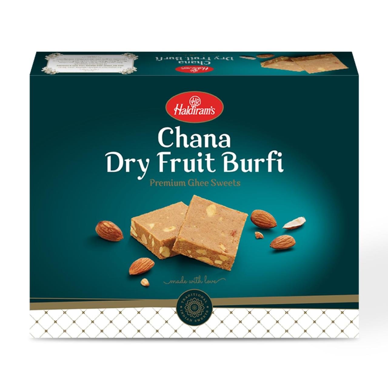Haldiram S Chana Dry Fruit Burfi 500g Indian Sweet