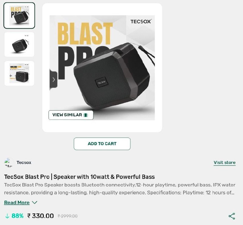 Hamaara Mall 2 999 Ka Speaker Sirf 330 Mein Tecsox