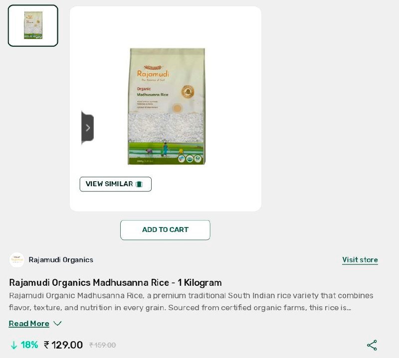 Hamaara Mall Grocery Loot Alert Rajamudi Organics 