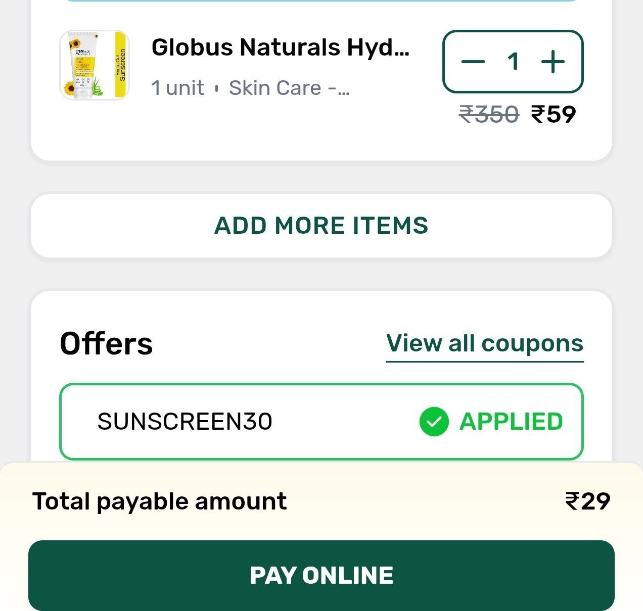 Hamara Mall By Bajaj Globus Naturals Hydra Ge