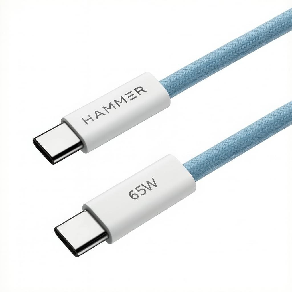 Hammer Type C To Type C Cable 65w Braided Pd 