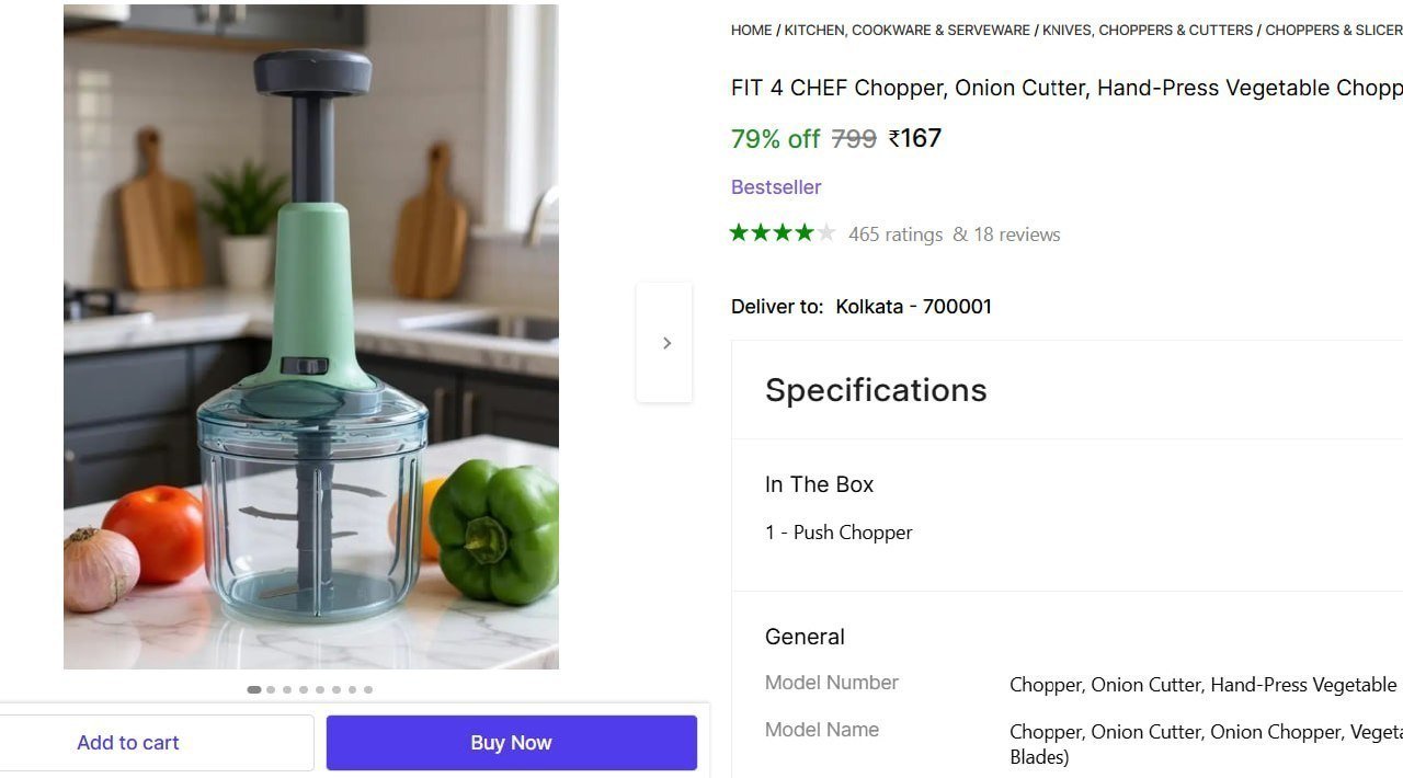Hand-press Vegetable Chopper 167