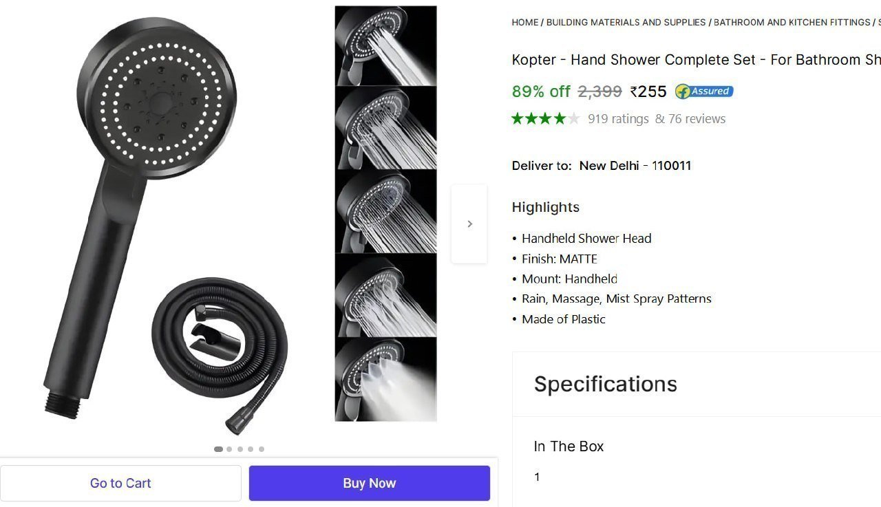 Hand Shower Complete Set 255