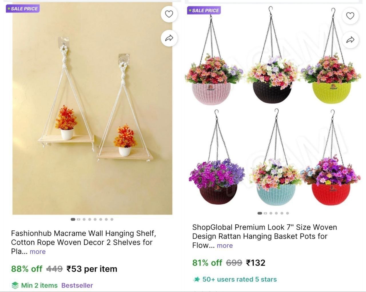 Hanging Pot Shelves 53