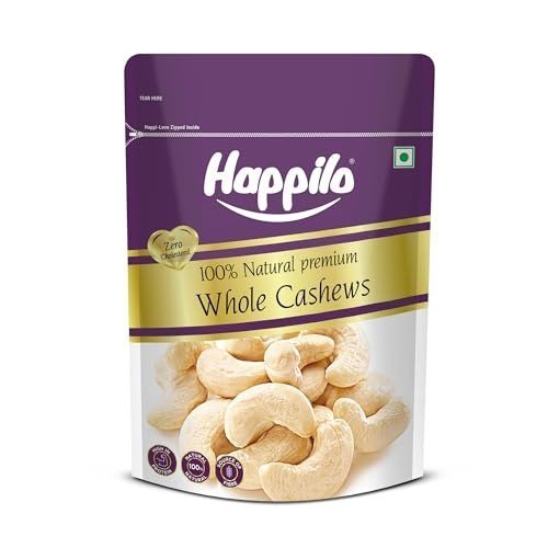 Happilo Premium Natural Whole Cashews 500g Value P