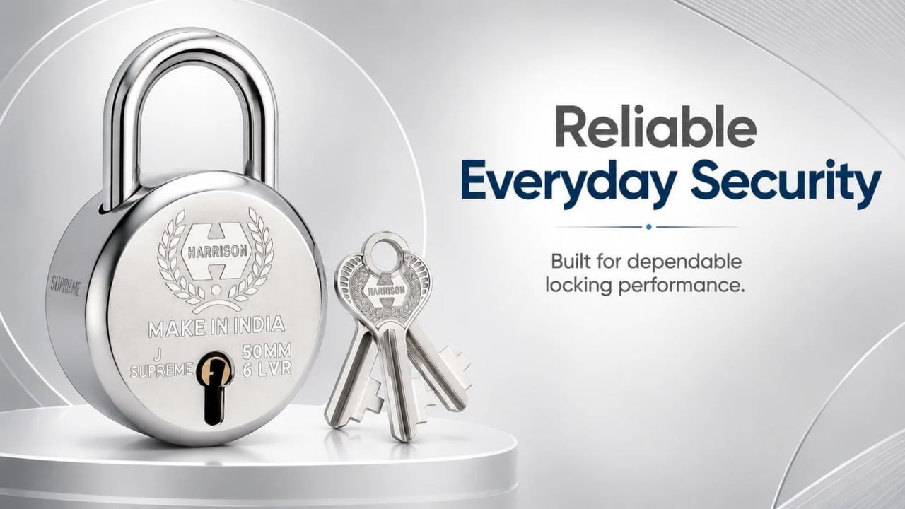 Harrison Padlock 50mm 6 Lever With 3 Keys 104