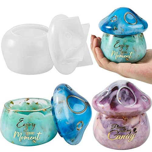 Hasthip Mushroom Mould Resin Jar Silicone Mold Wit