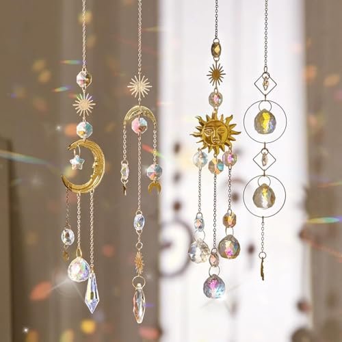 Hasthip Sun Catcher 4 Pcs Crystal Hanging Orn