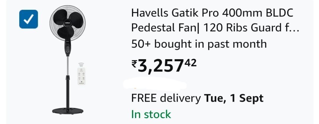 Havells 400mm Bldc Pedestal Fan 3257