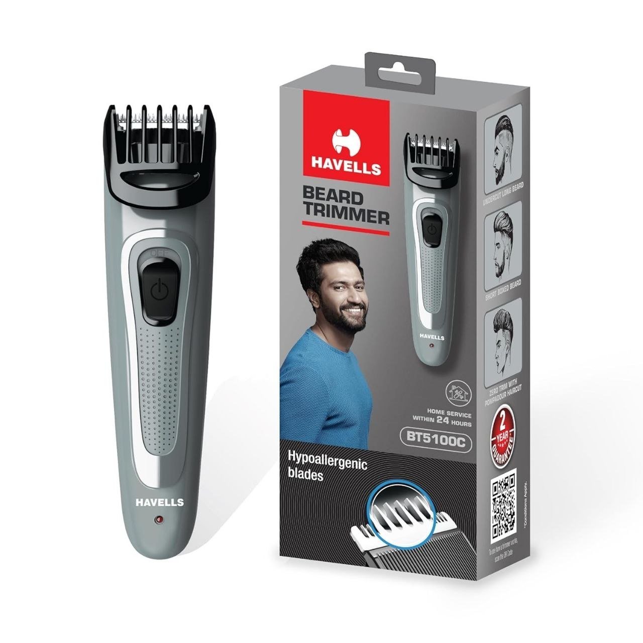 Havells Bt5100c Rechargeable Beard Trimmer With Hy