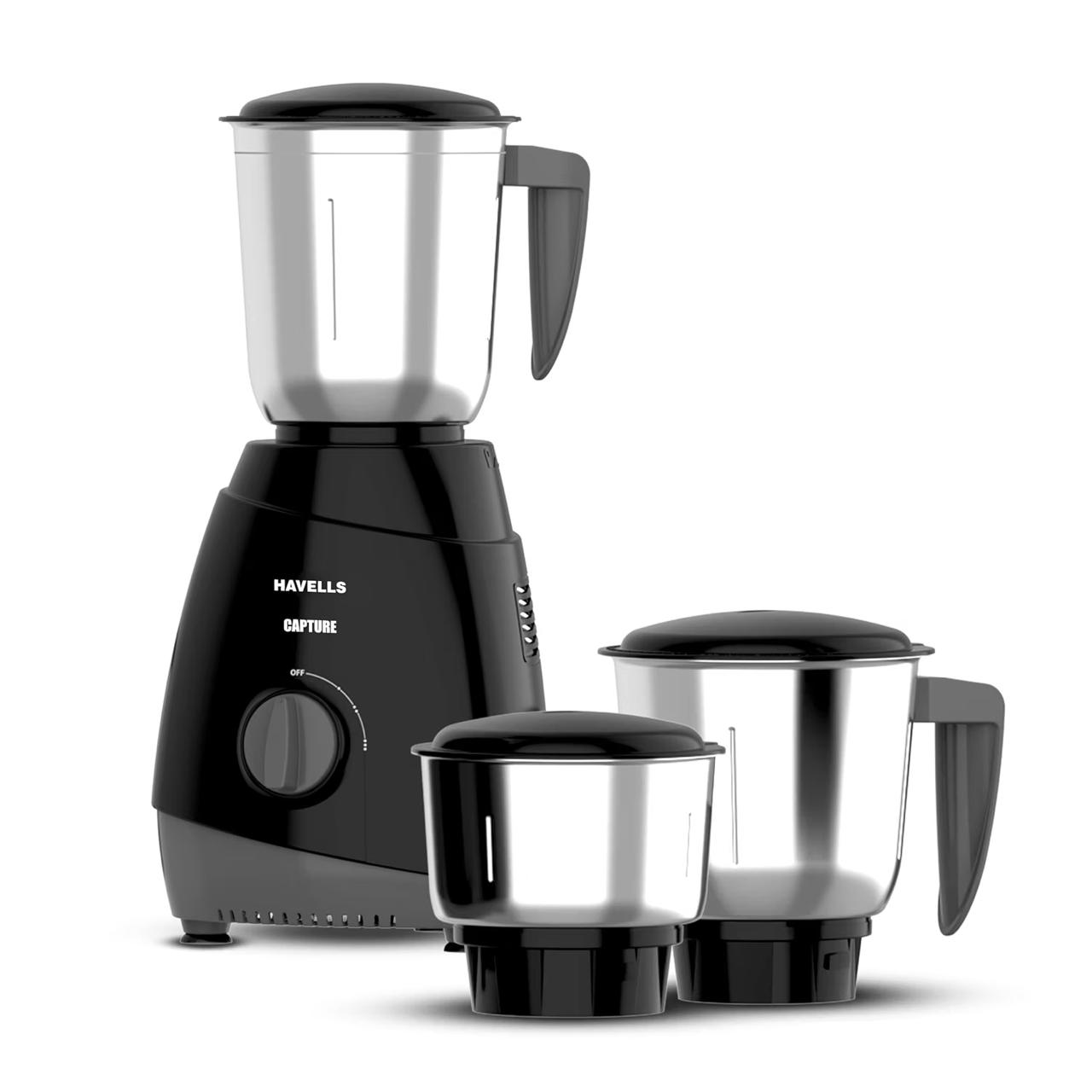 Havells Capture 500w Mixer Grinder 3 Stainless Steel Jars 1 944
